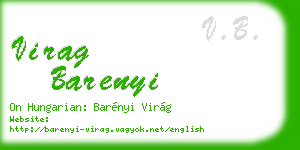 virag barenyi business card